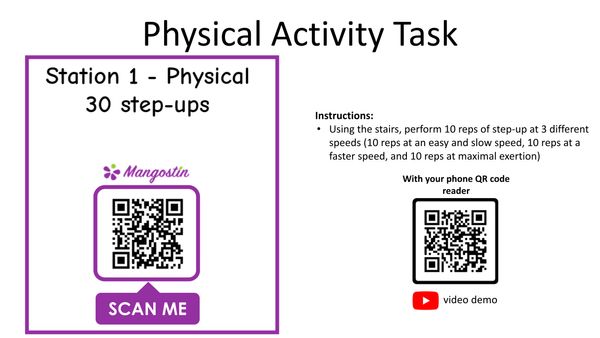 NIE community-based program physical task