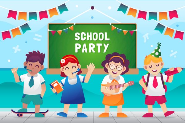School party illustration