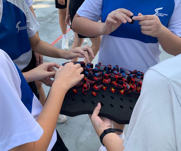 Students collects their electronic keys