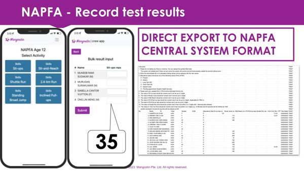 how to use Mangostin to record NAPFA results